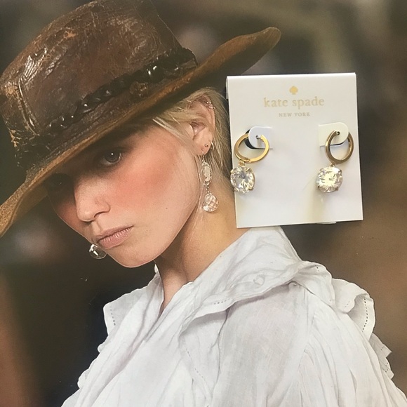 kate spade Jewelry - Kate Spade gold diamond earrings